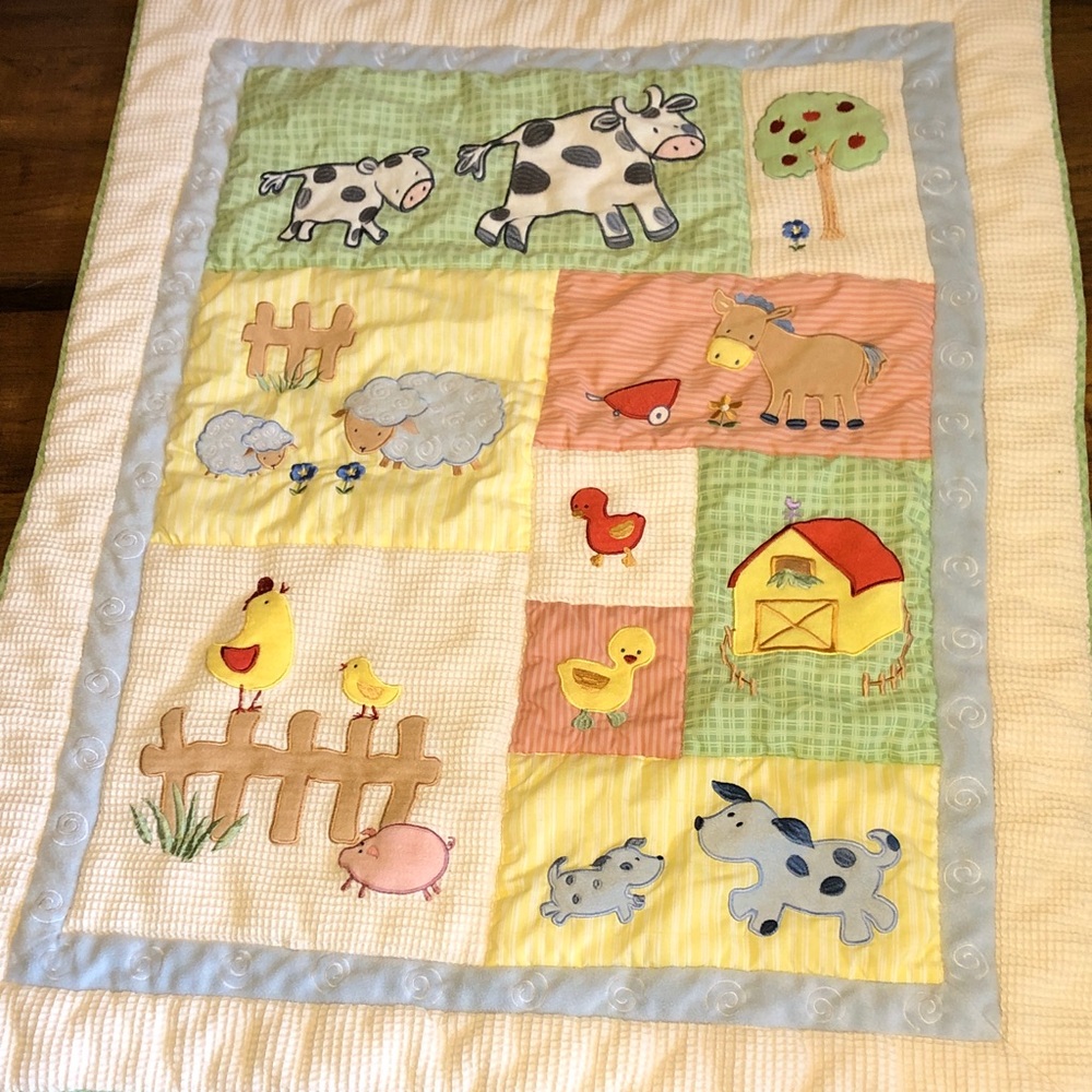 Baby Quilt Farmyard Friends KIDS LINE - Picture 4 of 12